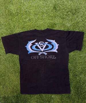 Vintage 1991 Off Shore Graphic T-Shirt Black Size L